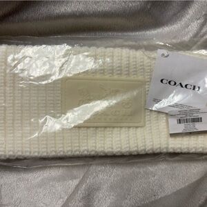 NWT Coach Cream Waffle Knit Cold Weather Headband